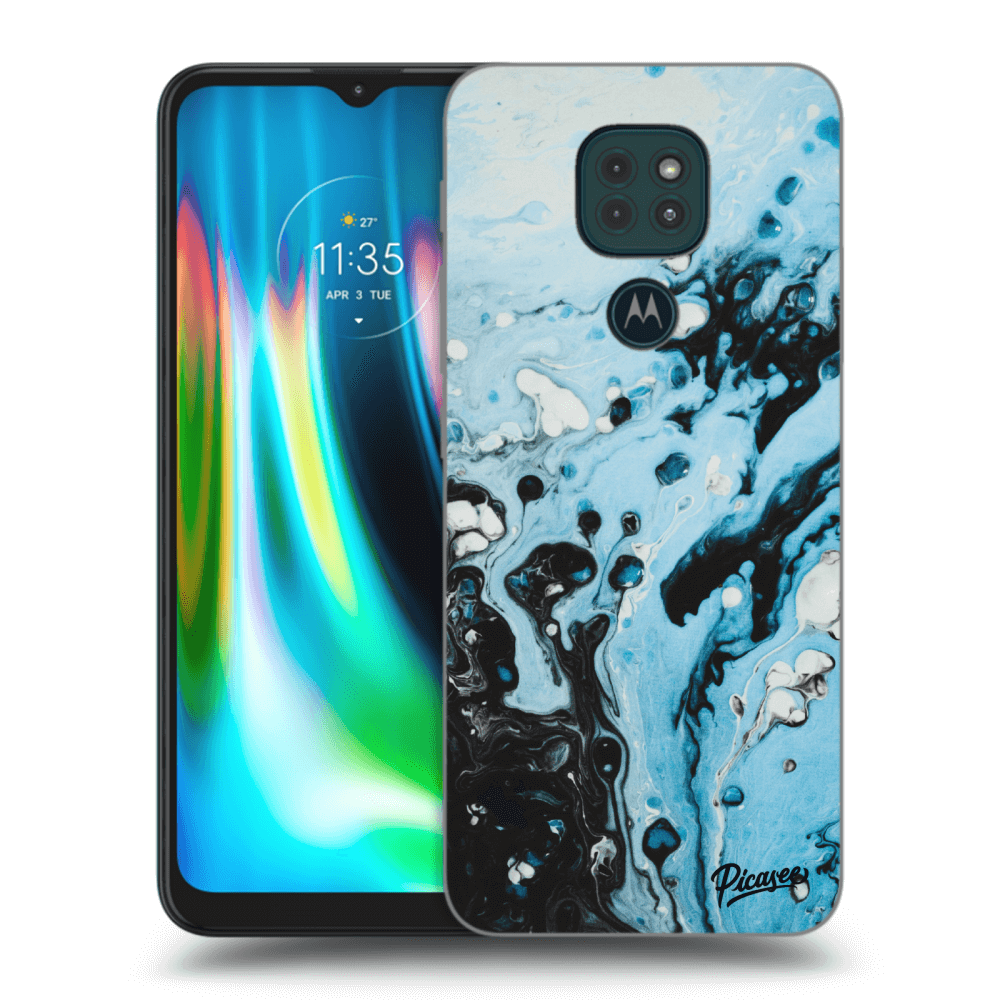 Motorola Moto G9 Play Hülle - Transparentes Silikon - Organic Blue