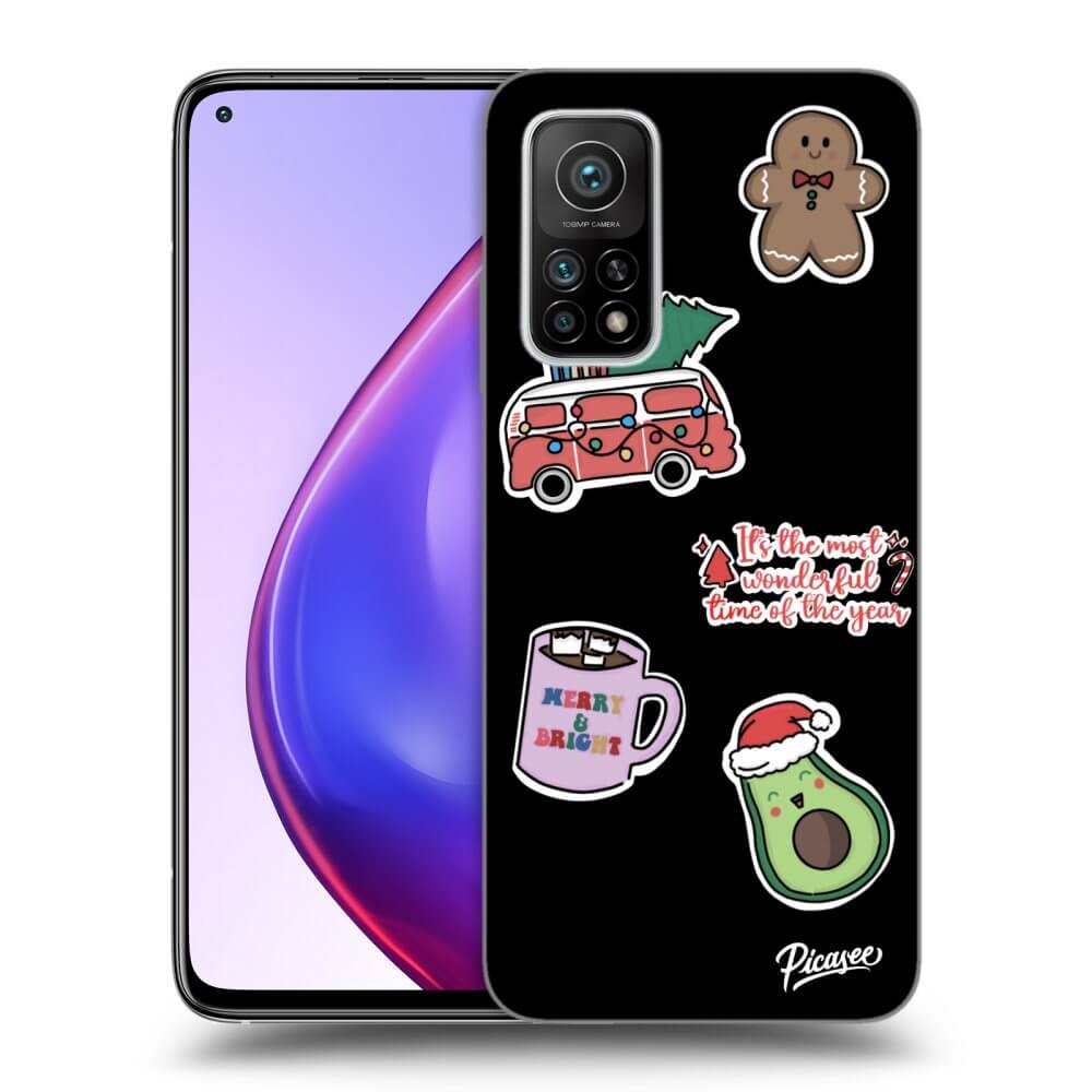 Xiaomi Mi 10T Pro Hülle - Schwarzes Silikon - Christmas Stickers