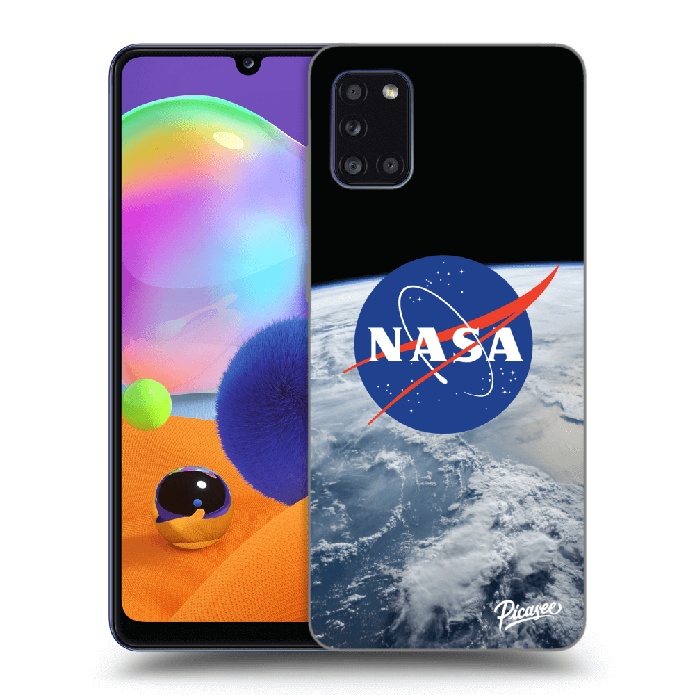 Samsung Galaxy A31 A315F Hülle - Schwarzes Silikon - Nasa Earth