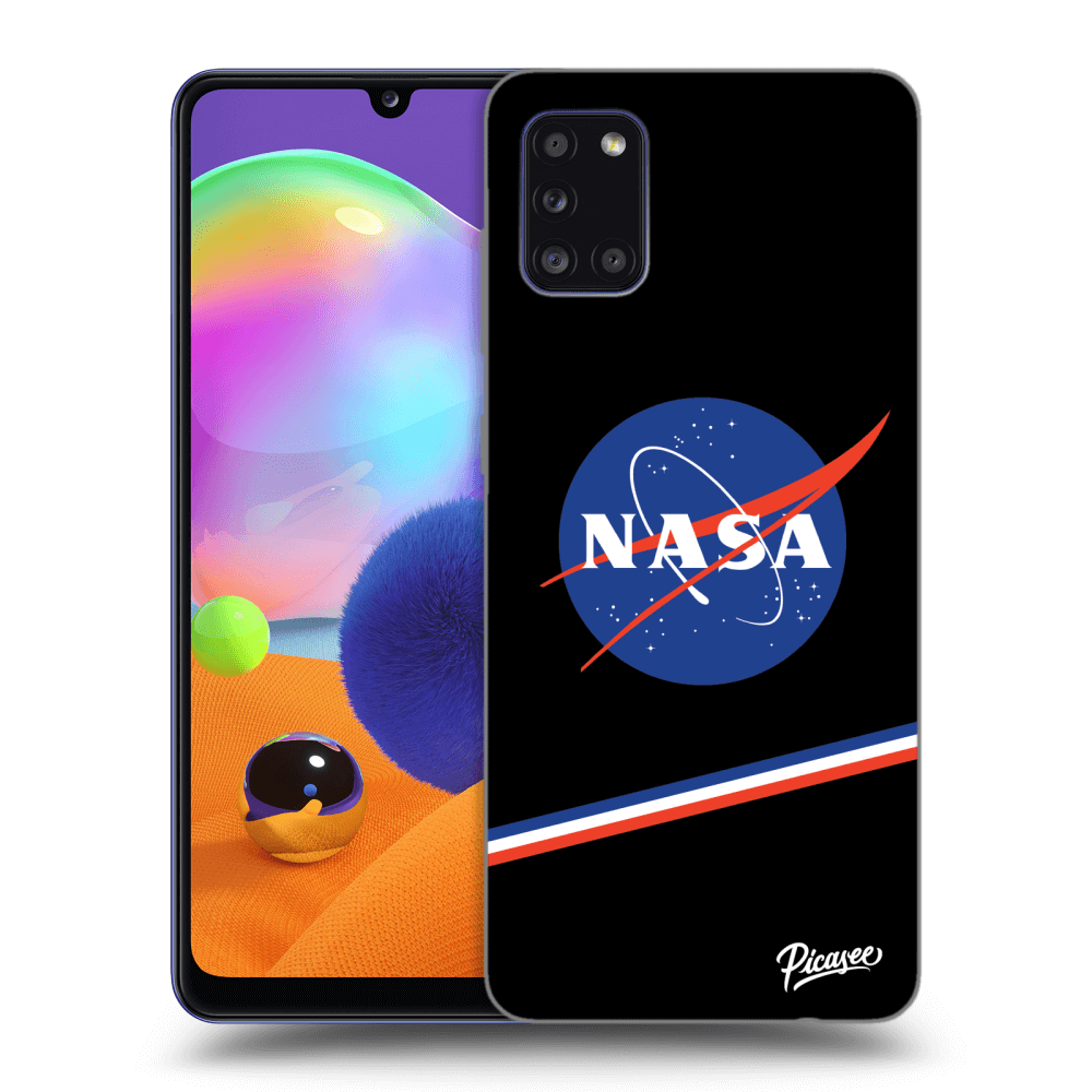 Samsung Galaxy A31 A315F Hülle - Schwarzes Silikon - NASA Original