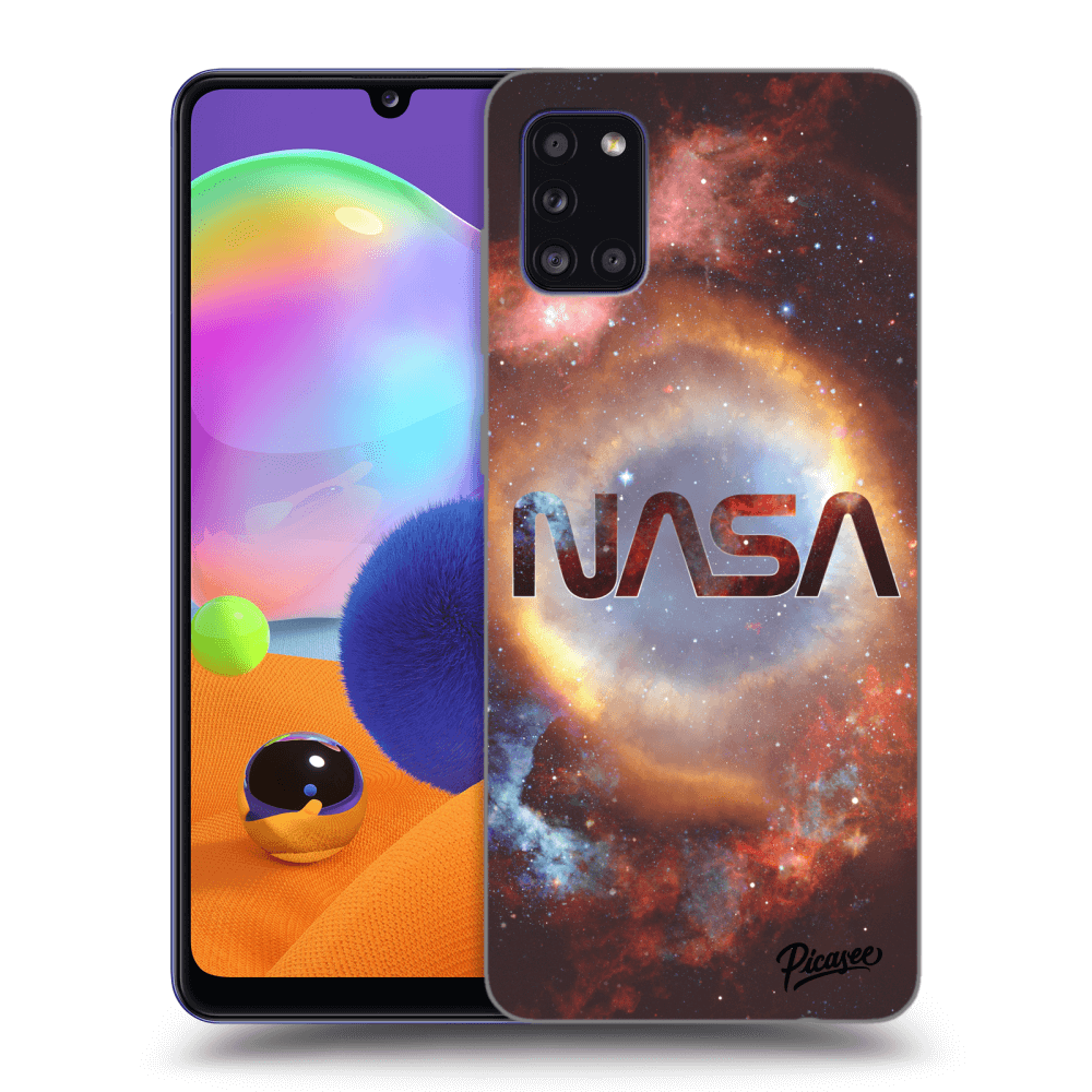 Samsung Galaxy A31 A315F Hülle - Schwarzes Silikon - Nebula