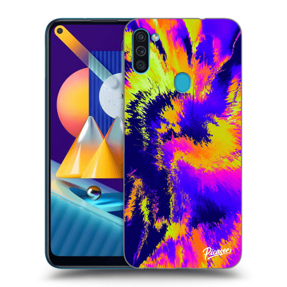 Samsung Galaxy M11 Hülle - Transparentes Silikon - Burn