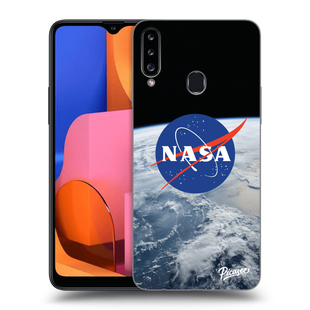 Samsung Galaxy A20s Hülle - Transparentes Silikon - Nasa Earth