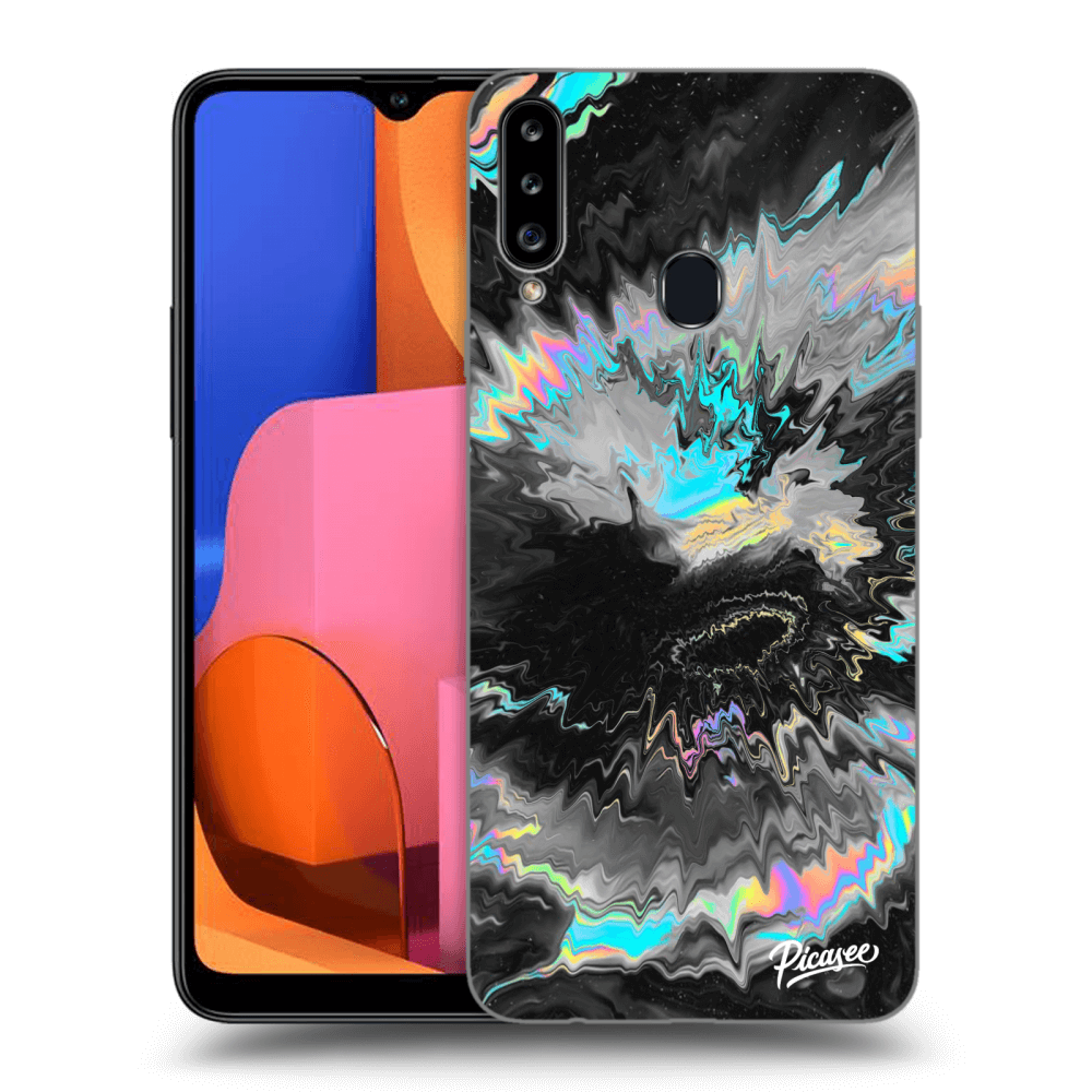 Samsung Galaxy A20s Hülle - Schwarzes Silikon - Magnetic