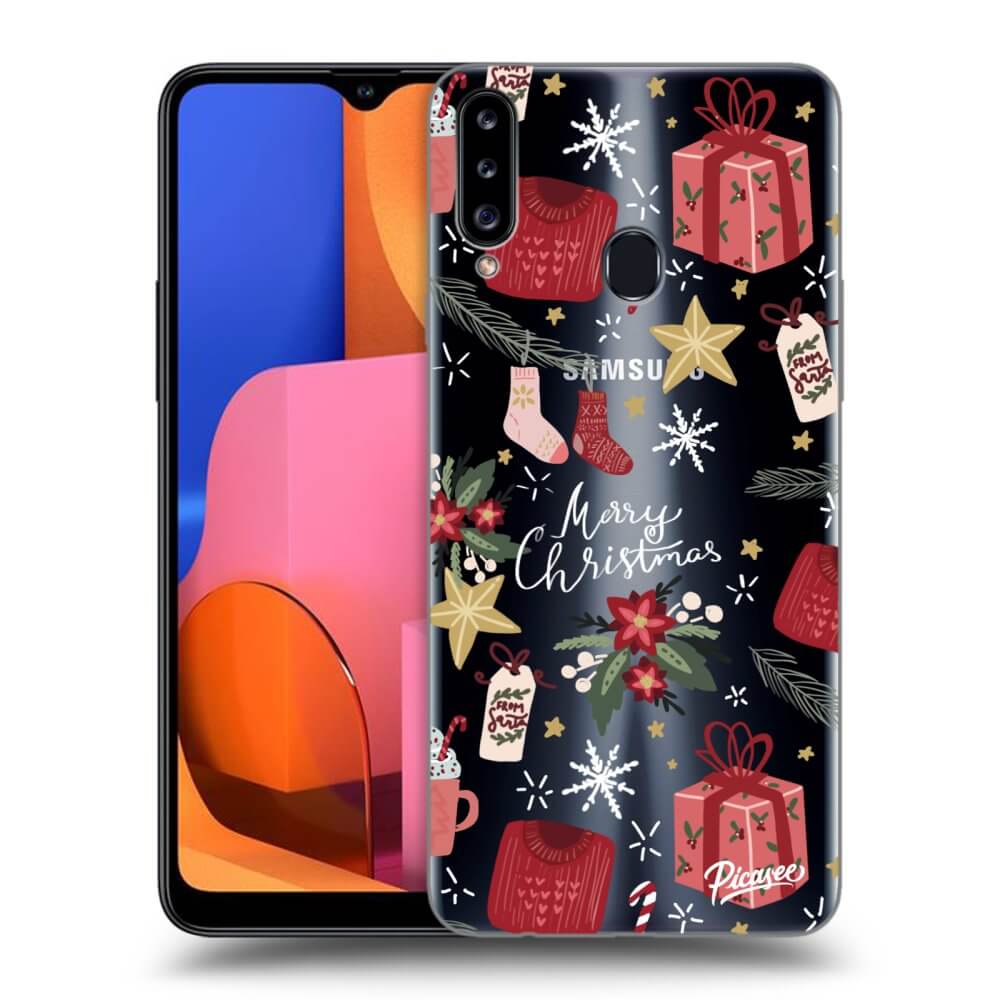 Samsung Galaxy A20s Hülle - Transparentes Silikon - Christmas