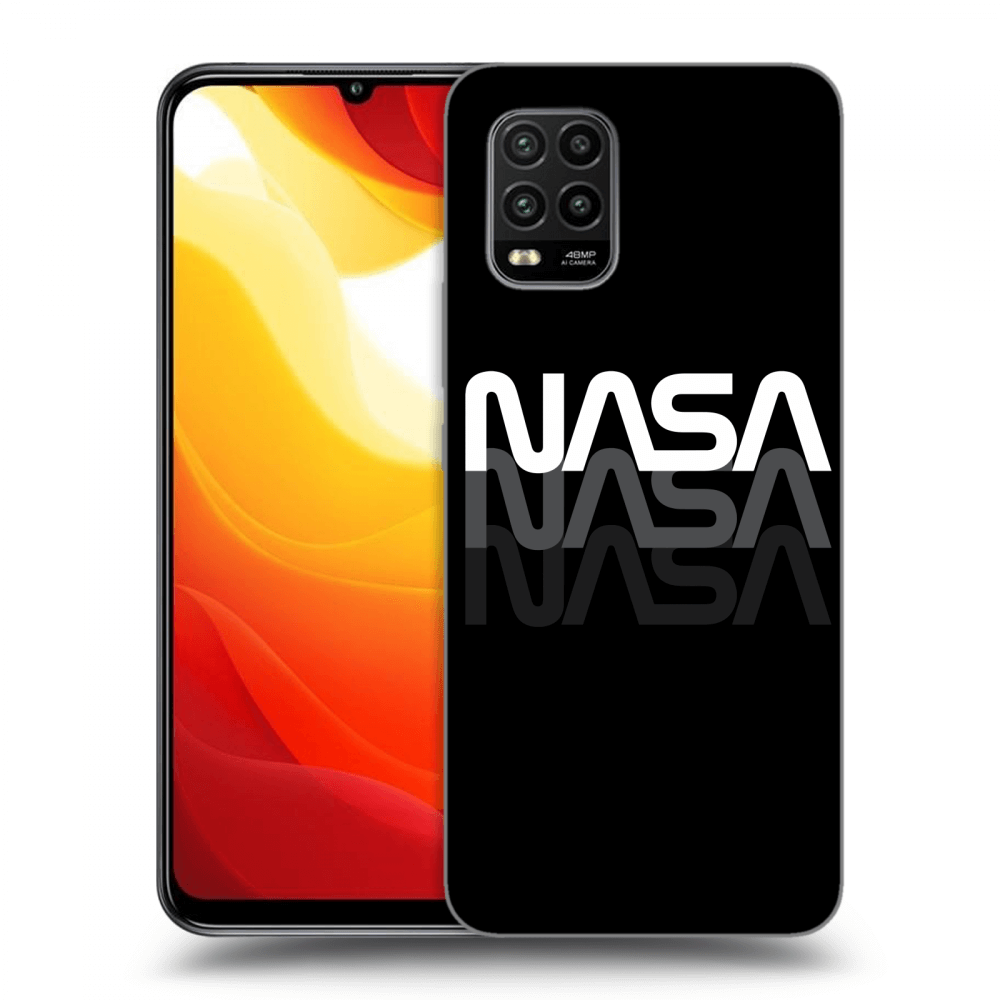 Xiaomi Mi 10 Lite Hülle - Schwarzes Silikon - NASA Triple