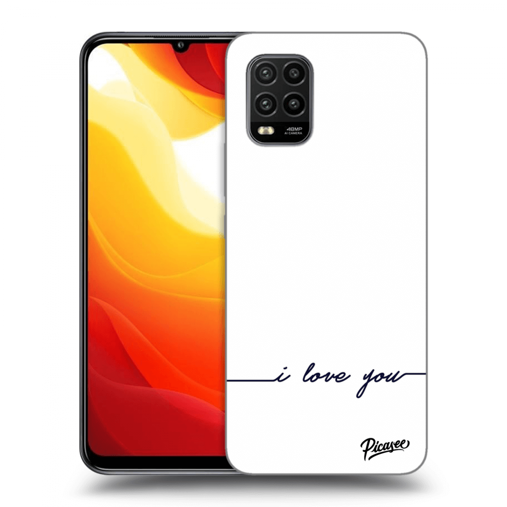 Xiaomi Mi 10 Lite Hülle - Schwarzes Silikon - I Love You