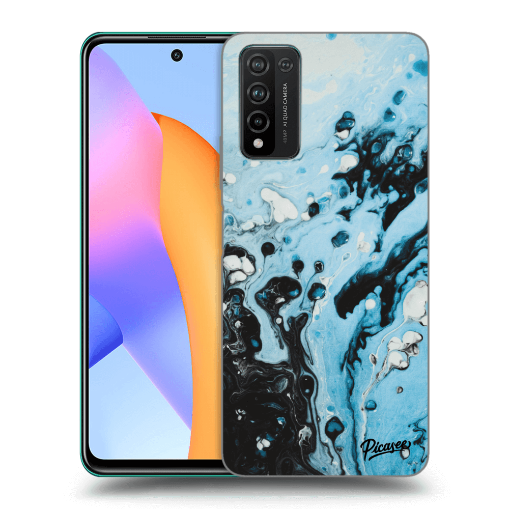 Honor 10X Lite Hülle - Transparentes Silikon - Organic Blue