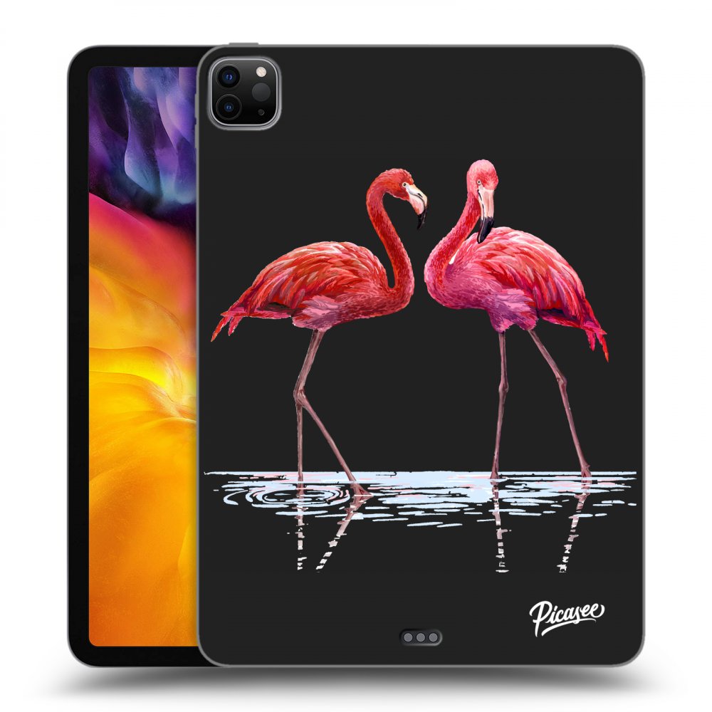 Schwarze Silikonhülle Für Apple IPad Pro 11 2020 (2.gen) - Flamingos Couple
