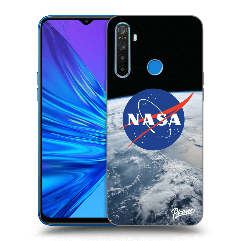 Realme 5 Hülle - Schwarzes Silikon - Nasa Earth