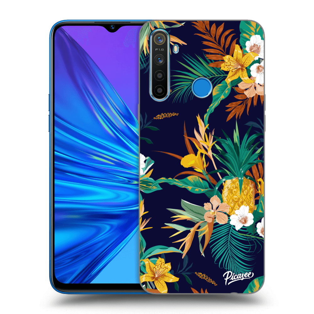 Realme 5 Hülle - Transparentes Silikon - Pineapple Color