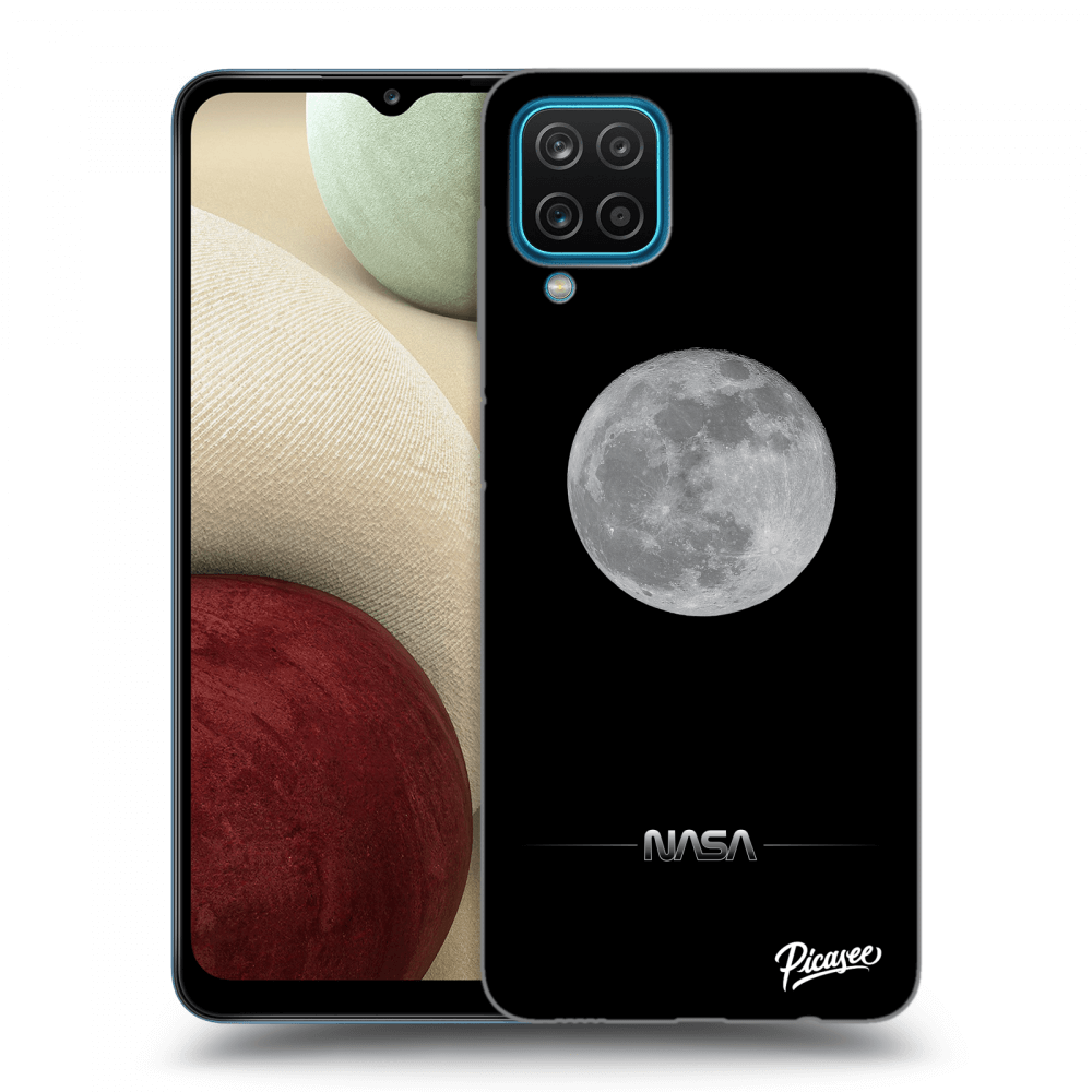 Samsung Galaxy A12 A125F Hülle - Transparentes Silikon - Moon Minimal