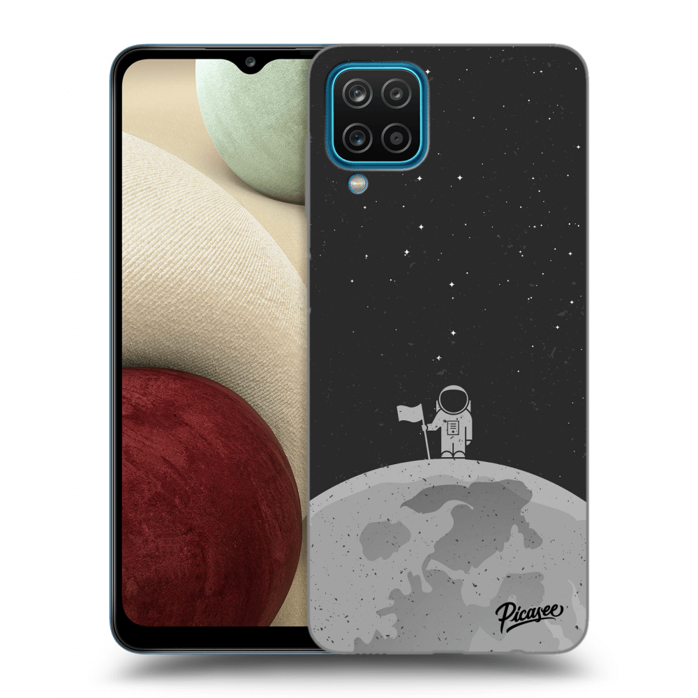 Samsung Galaxy A12 A125F Hülle - Transparentes Silikon - Astronaut