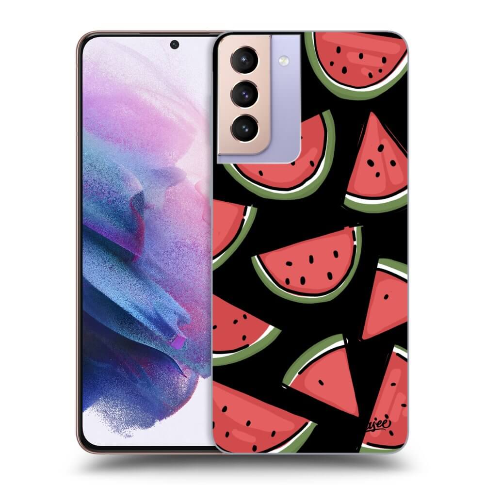 Samsung Galaxy S21+ 5G G996F Hülle - Schwarzes Silikon - Melone