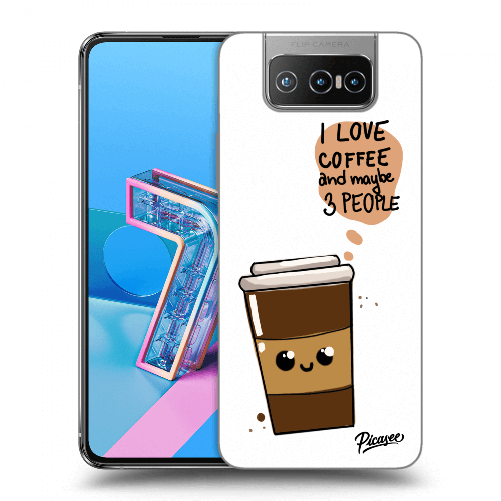 Asus Zenfone 7 ZS670KS Hülle - Transparentes Silikon - Cute Coffee