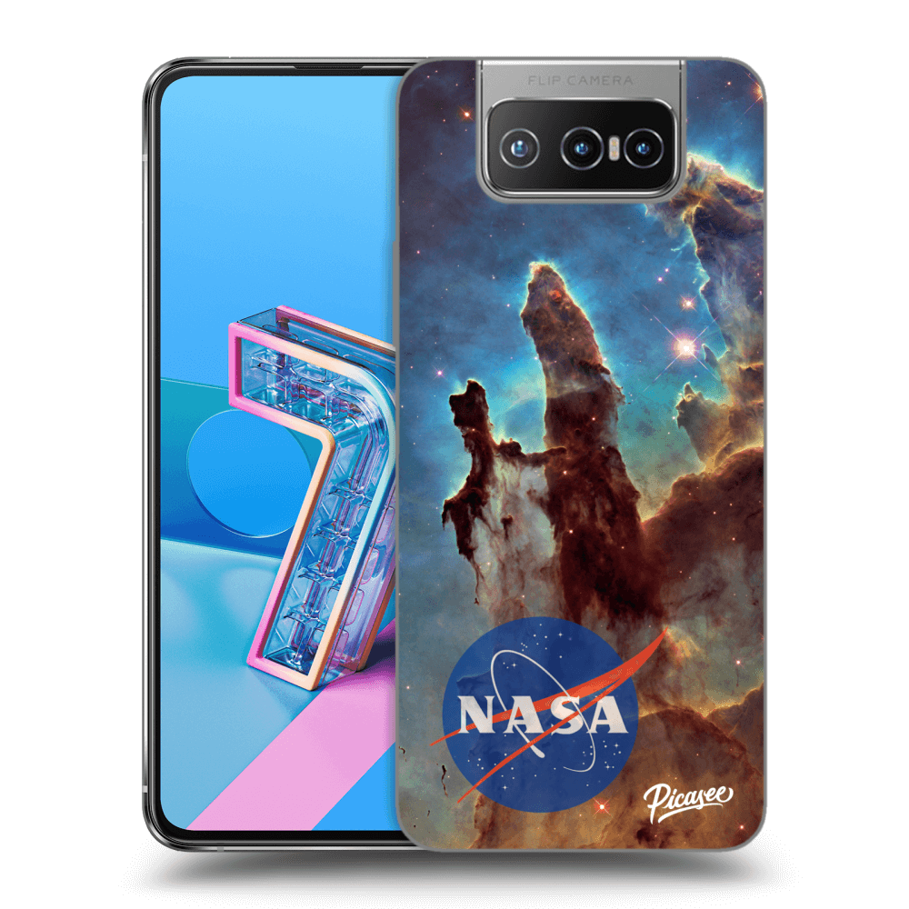 Asus Zenfone 7 ZS670KS Hülle - Transparentes Silikon - Eagle Nebula