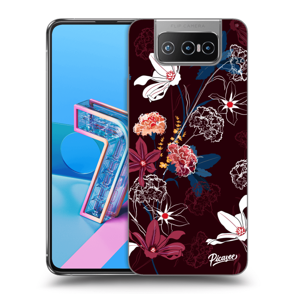 Asus Zenfone 7 ZS670KS Hülle - Transparentes Silikon - Dark Meadow