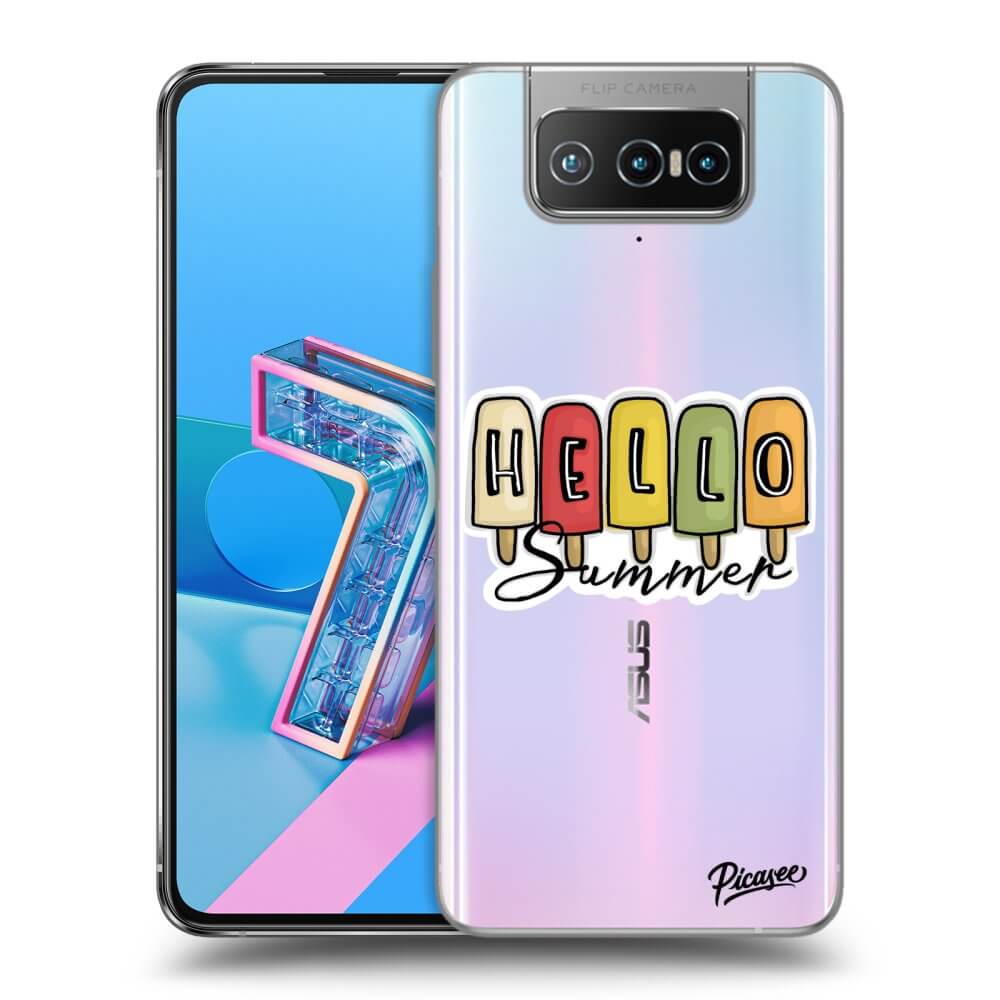 Asus Zenfone 7 ZS670KS Hülle - Transparentes Silikon - Ice Cream