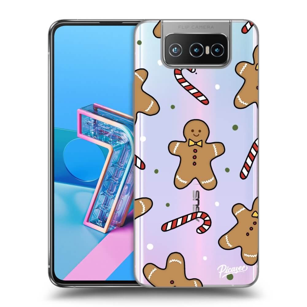 Asus Zenfone 7 ZS670KS Hülle - Transparentes Silikon - Gingerbread