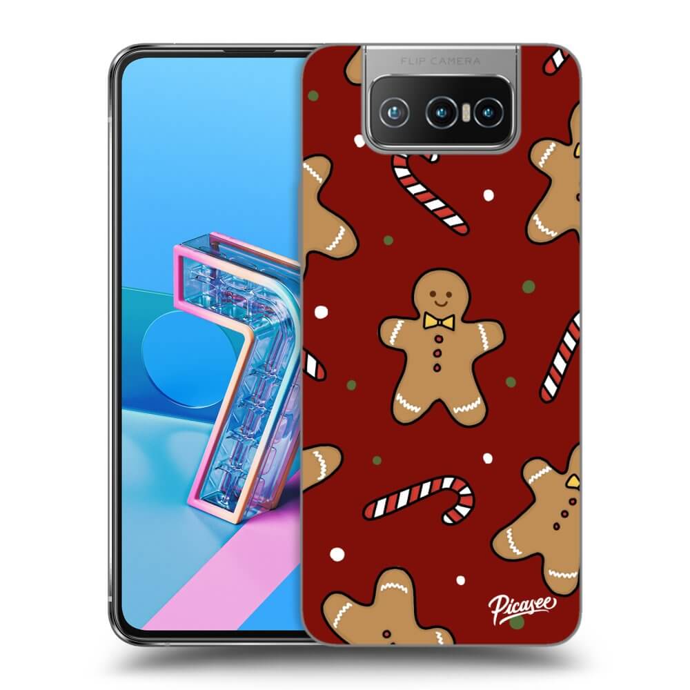 Asus Zenfone 7 ZS670KS Hülle - Transparentes Silikon - Gingerbread 2