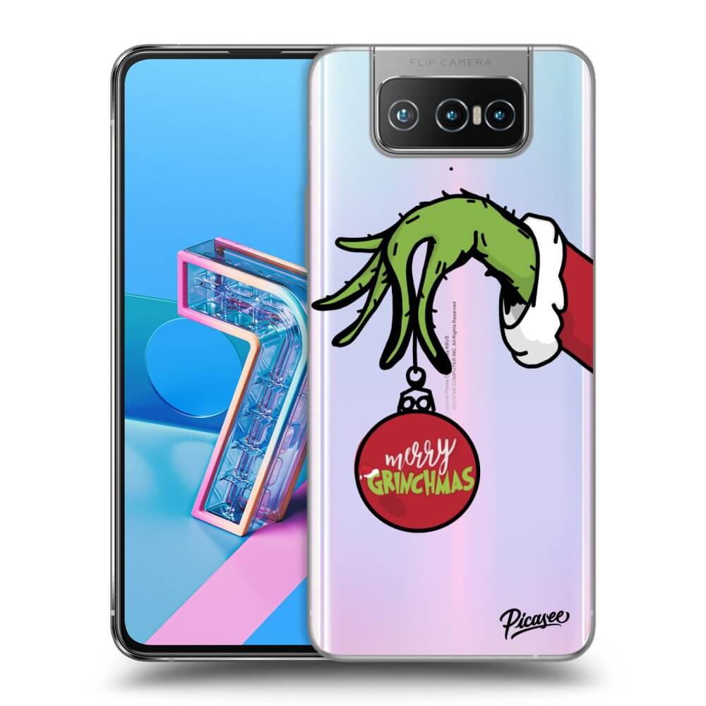 Asus Zenfone 7 ZS670KS Hülle - Transparentes Silikon - Grinch