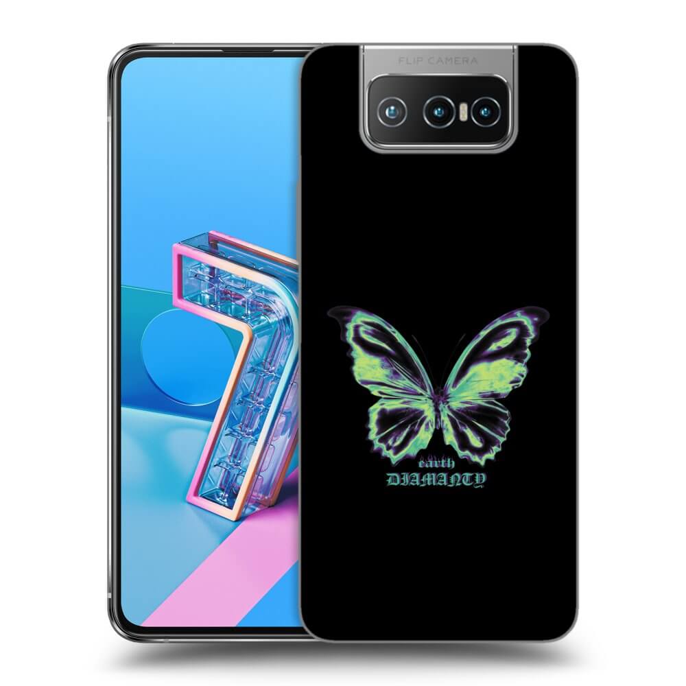 Asus Zenfone 7 ZS670KS Hülle - Transparentes Silikon - Diamanty Blue