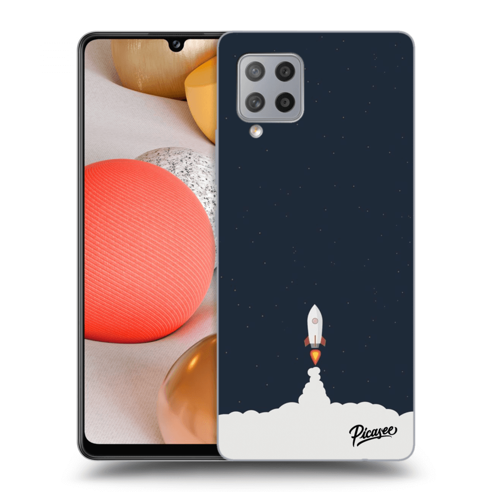 Samsung Galaxy A42 A426B Hülle - Schwarzes Silikon - Astronaut 2