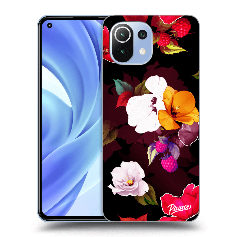 Xiaomi Mi 11 Lite Hülle - Transparentes Silikon - Flowers And Berries