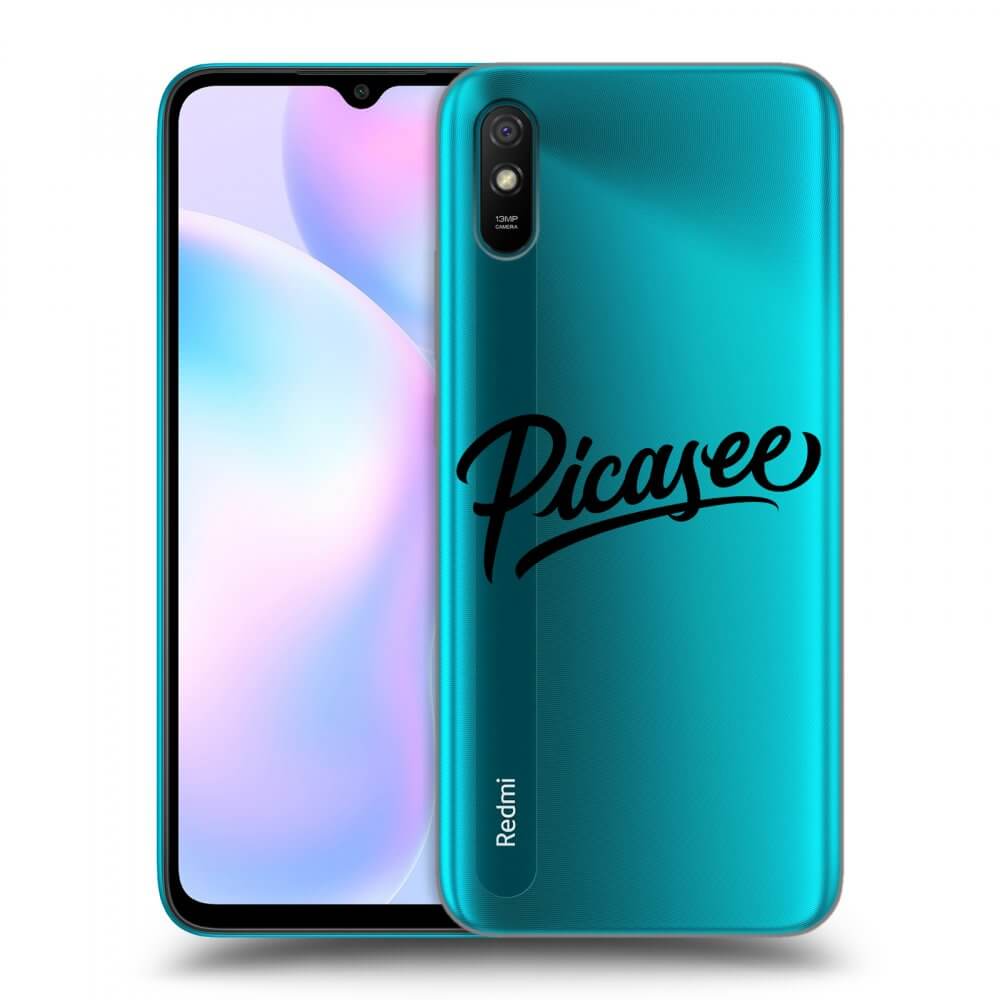 Xiaomi Redmi 9AT Hülle - Transparentes Silikon - Picasee - Black