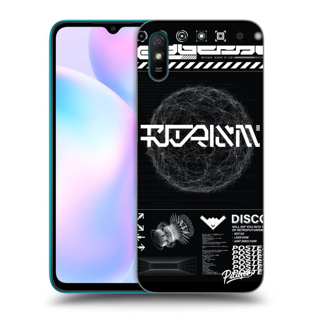 Xiaomi Redmi 9AT Hülle - Transparentes Silikon - BLACK DISCO