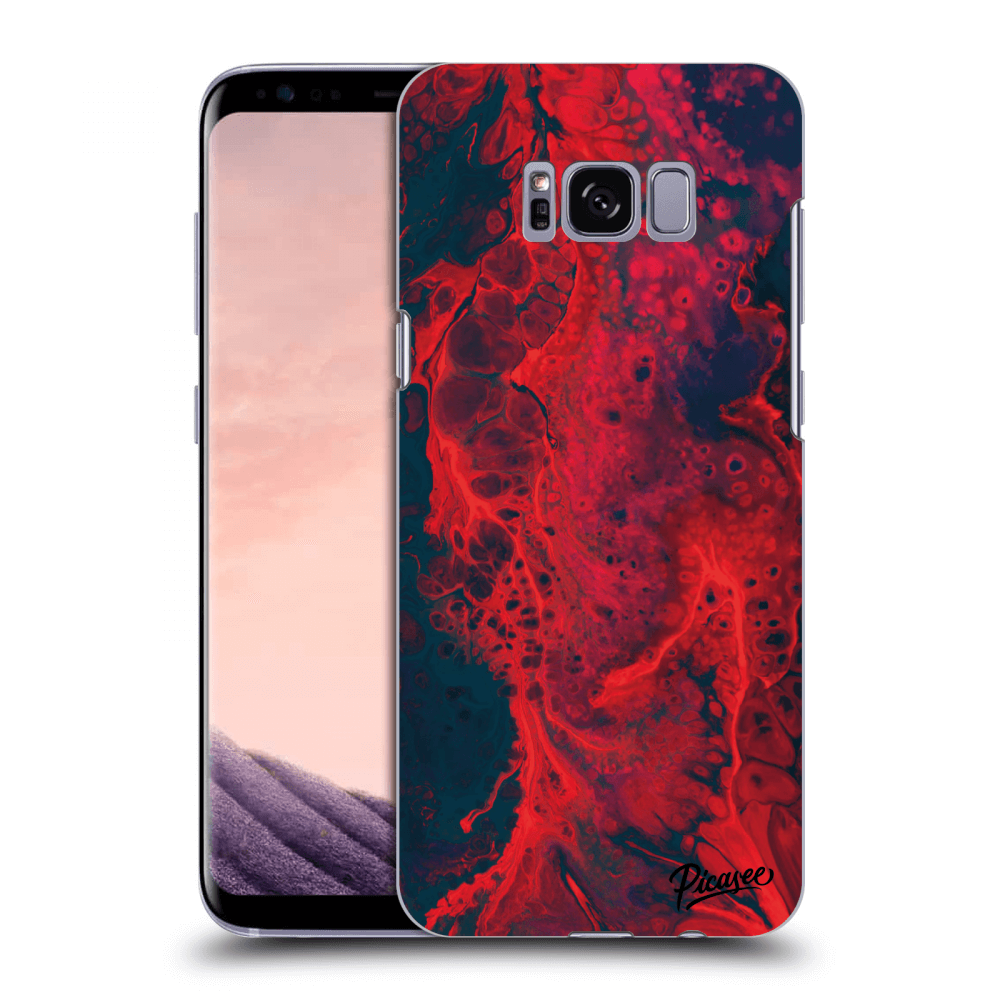 Samsung Galaxy S8+ G955F Hülle - Transparentes Silikon - Organic Red