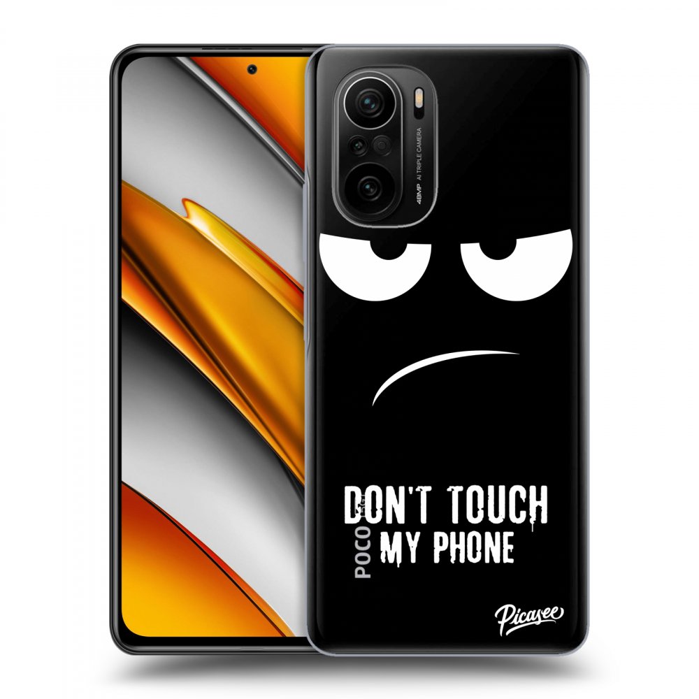 Xiaomi Poco F3 Hülle - Transparentes Silikon - Don't Touch My Phone
