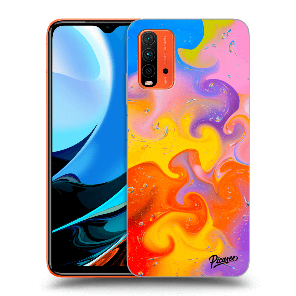 Xiaomi Redmi 9T Hülle - Transparentes Silikon - Bubbles