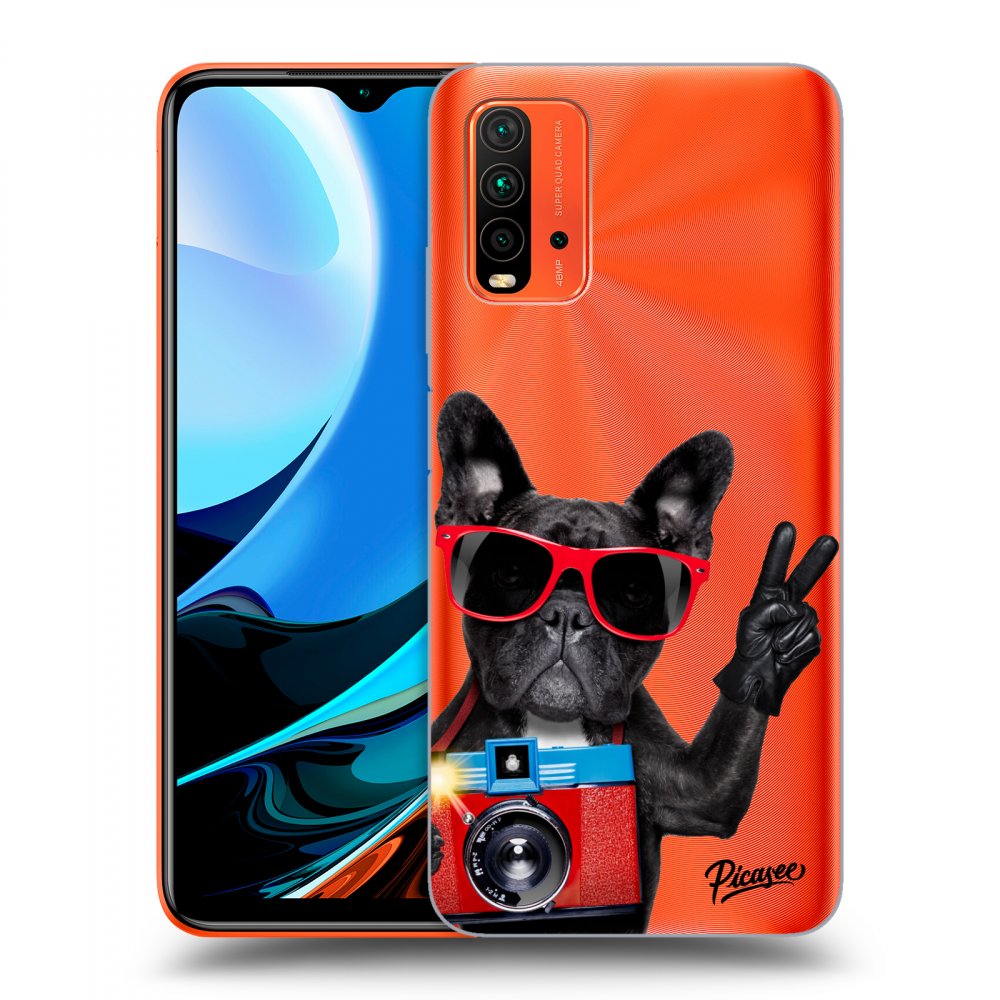 Xiaomi Redmi 9T Hülle - Transparentes Silikon - Französische Bulldogge