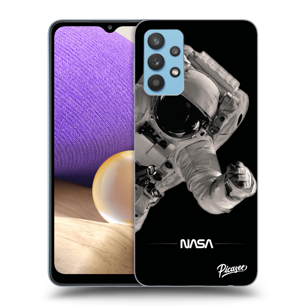 Samsung Galaxy A32 4G SM-A325F Hülle - Schwarzes Silikon - Astronaut Big