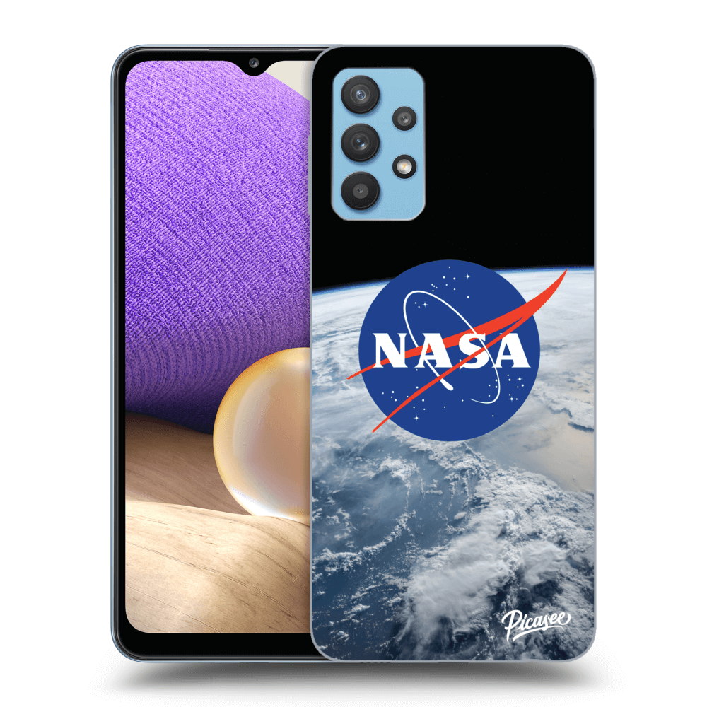 Samsung Galaxy A32 4G SM-A325F Hülle - Schwarzes Silikon - Nasa Earth