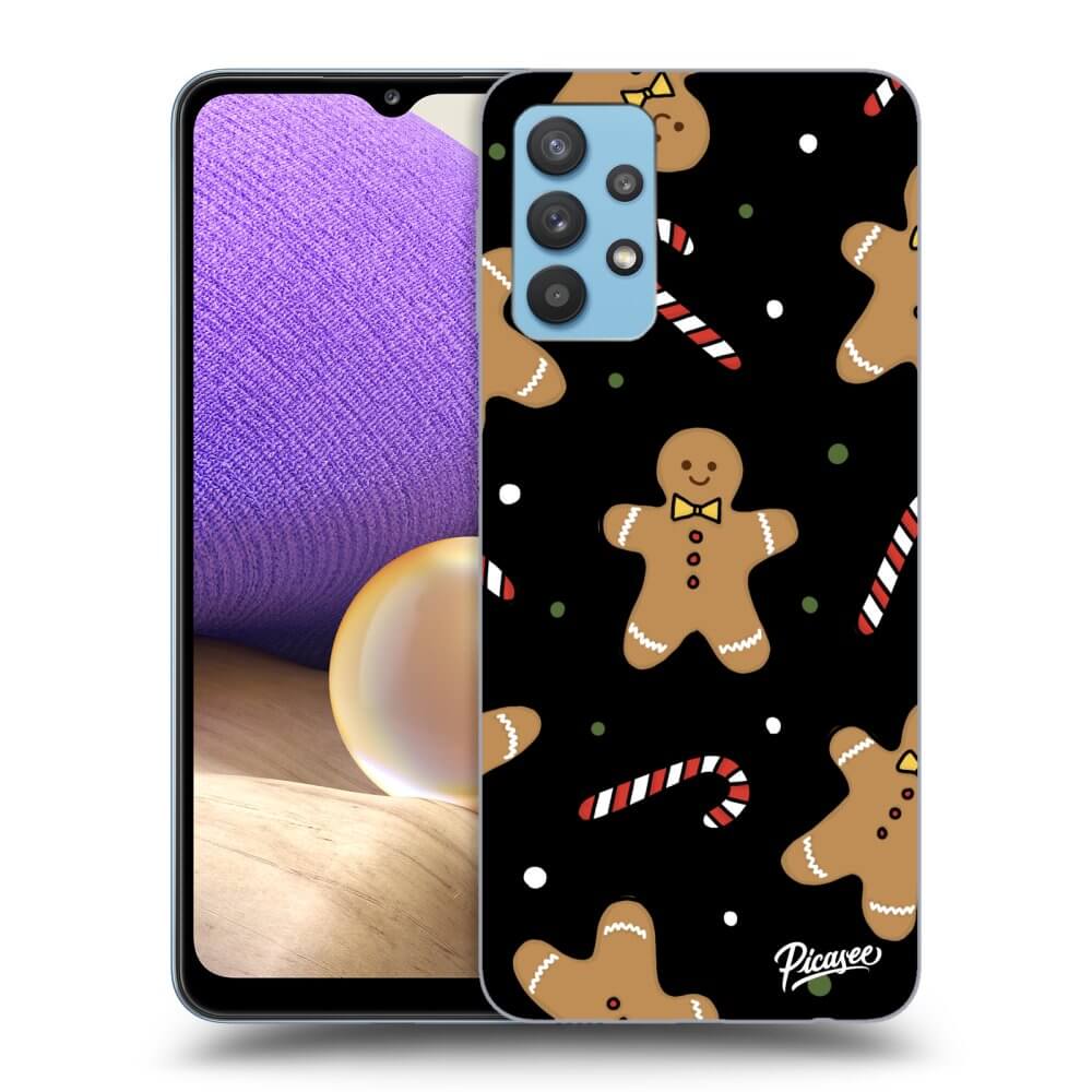 Samsung Galaxy A32 4G SM-A325F Hülle - Schwarzes Silikon - Gingerbread