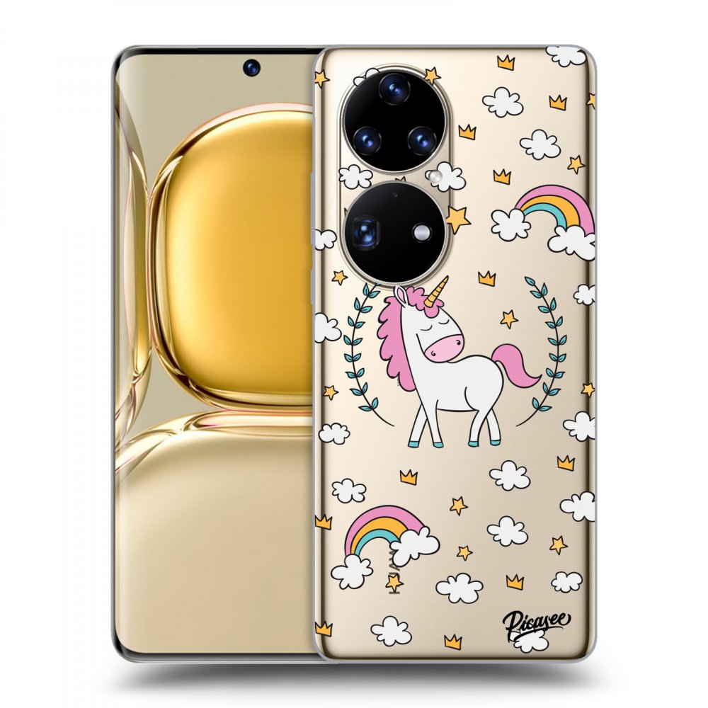 Huawei P50 Hülle - Transparentes Silikon - Unicorn Star Heaven
