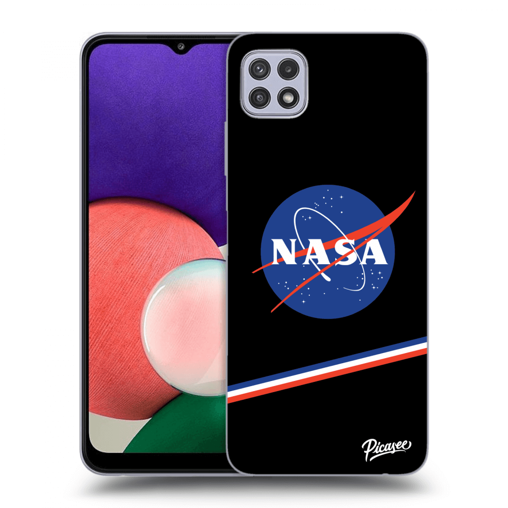 Samsung Galaxy A22 A226B 5G Hülle - Schwarzes Silikon - NASA Original