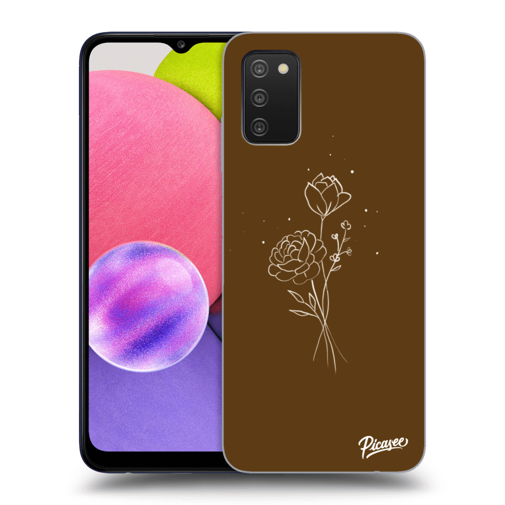 ULTIMATE CASE Für Samsung Galaxy A02s A025G - Brown Flowers