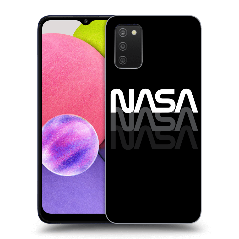 Samsung Galaxy A02s A025G Hülle - Transparentes Silikon - NASA Triple