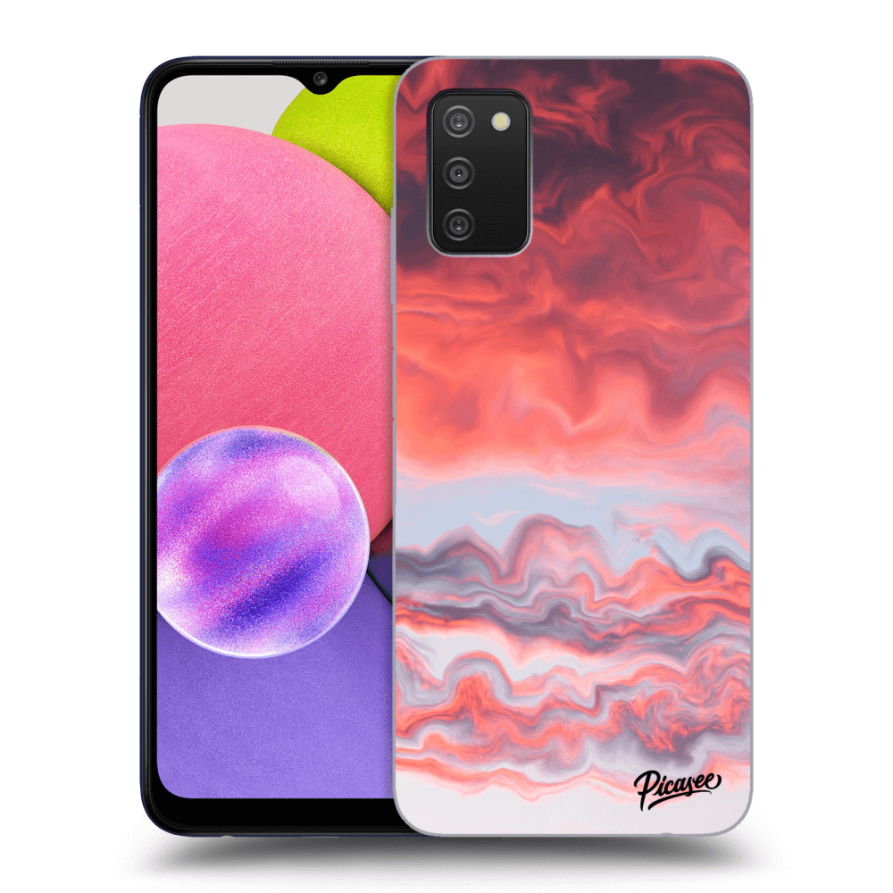 Samsung Galaxy A02s A025G Hülle - Transparentes Silikon - Sunset