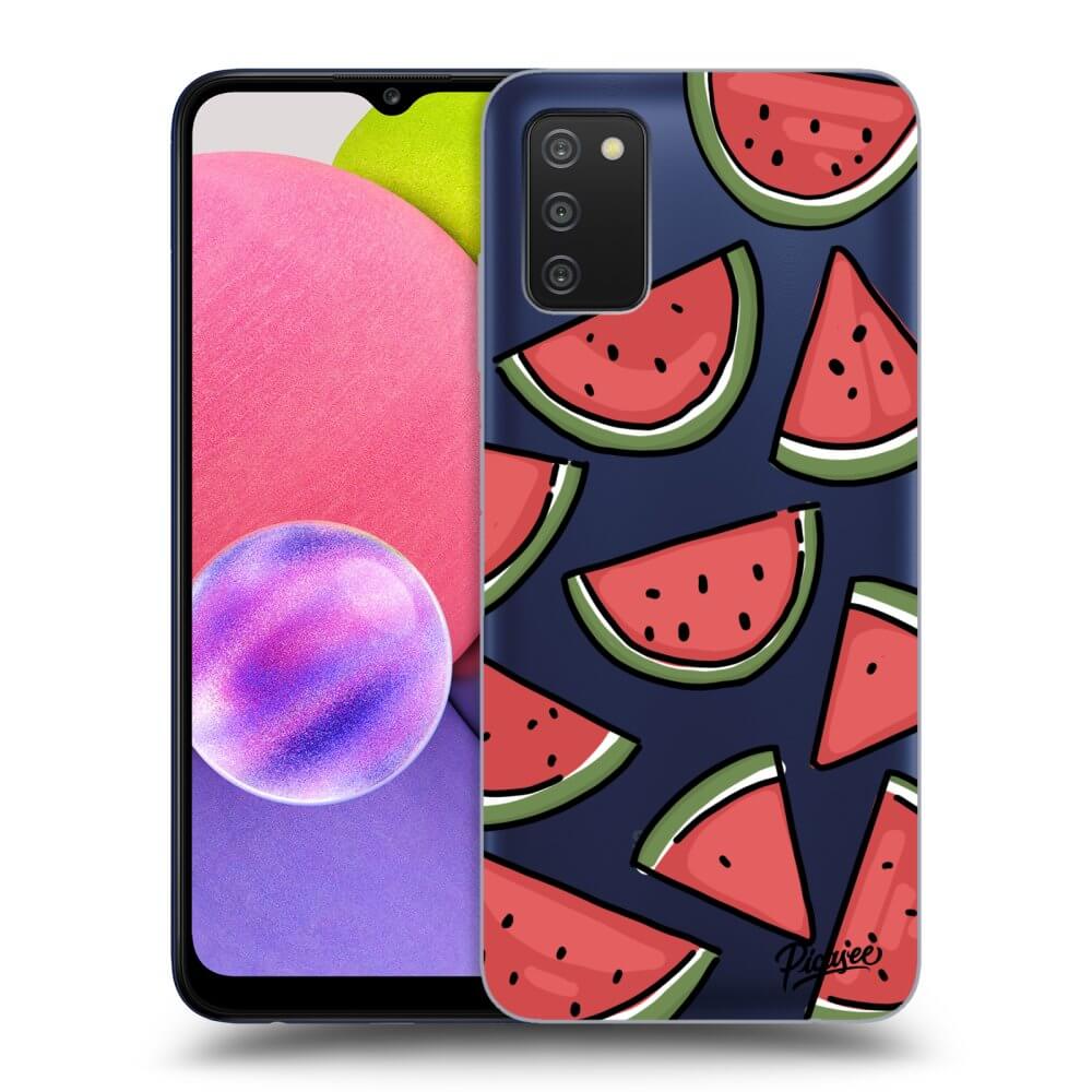 Samsung Galaxy A02s A025G Hülle - Transparentes Silikon - Melone