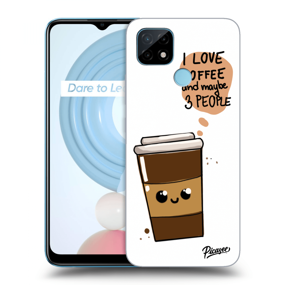 Realme C21 Hülle - Transparentes Silikon - Cute Coffee