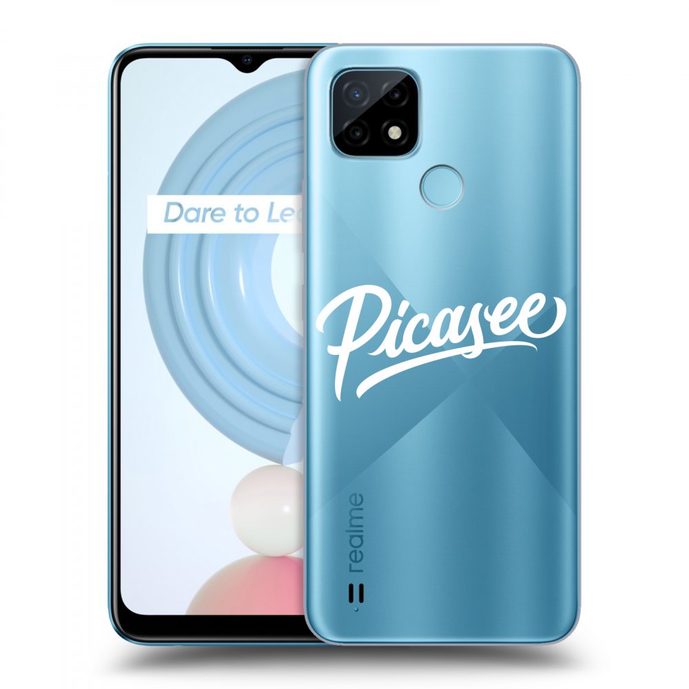 Realme C21 Hülle - Transparentes Silikon - Picasee - White