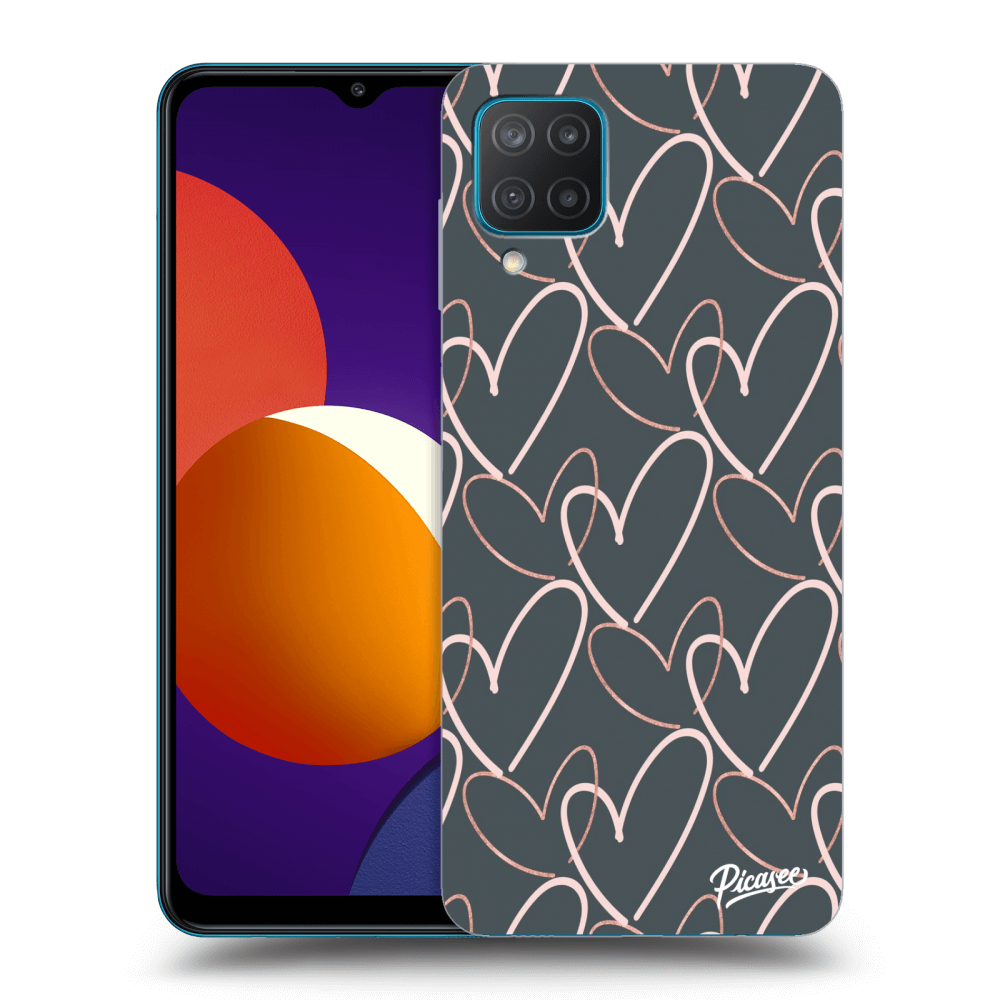 Samsung Galaxy M12 M127F Hülle - Schwarzes Silikon - Viel Liebe