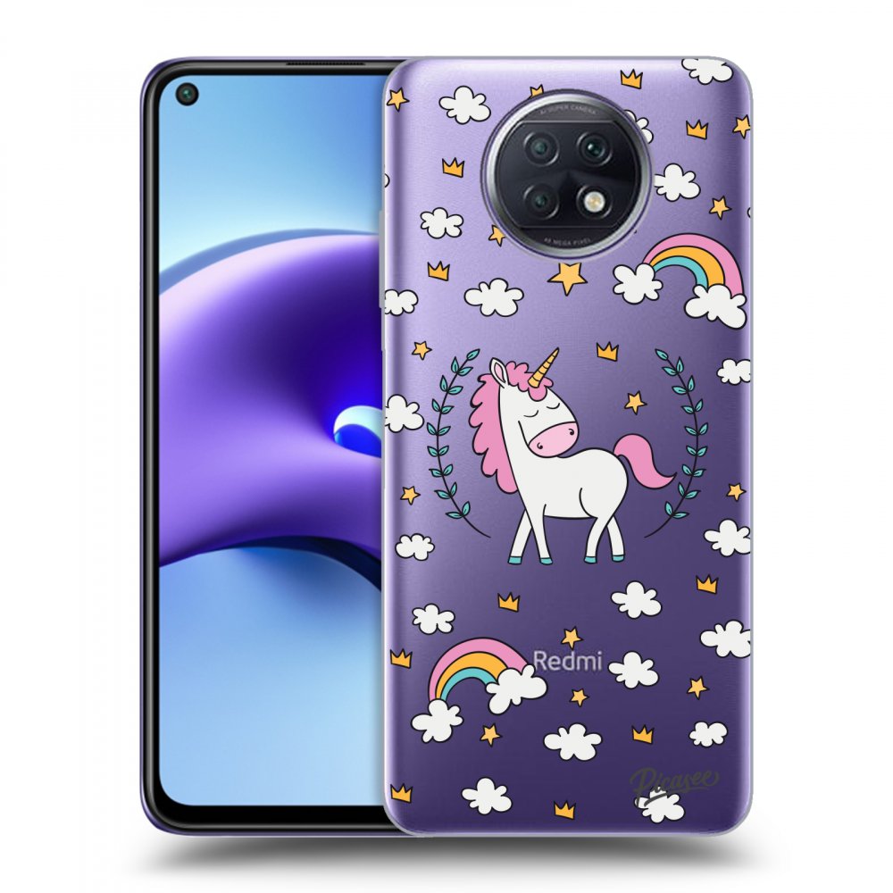 Xiaomi Redmi Note 9T Hülle - Transparentes Silikon - Einhorn Sternenhimmel