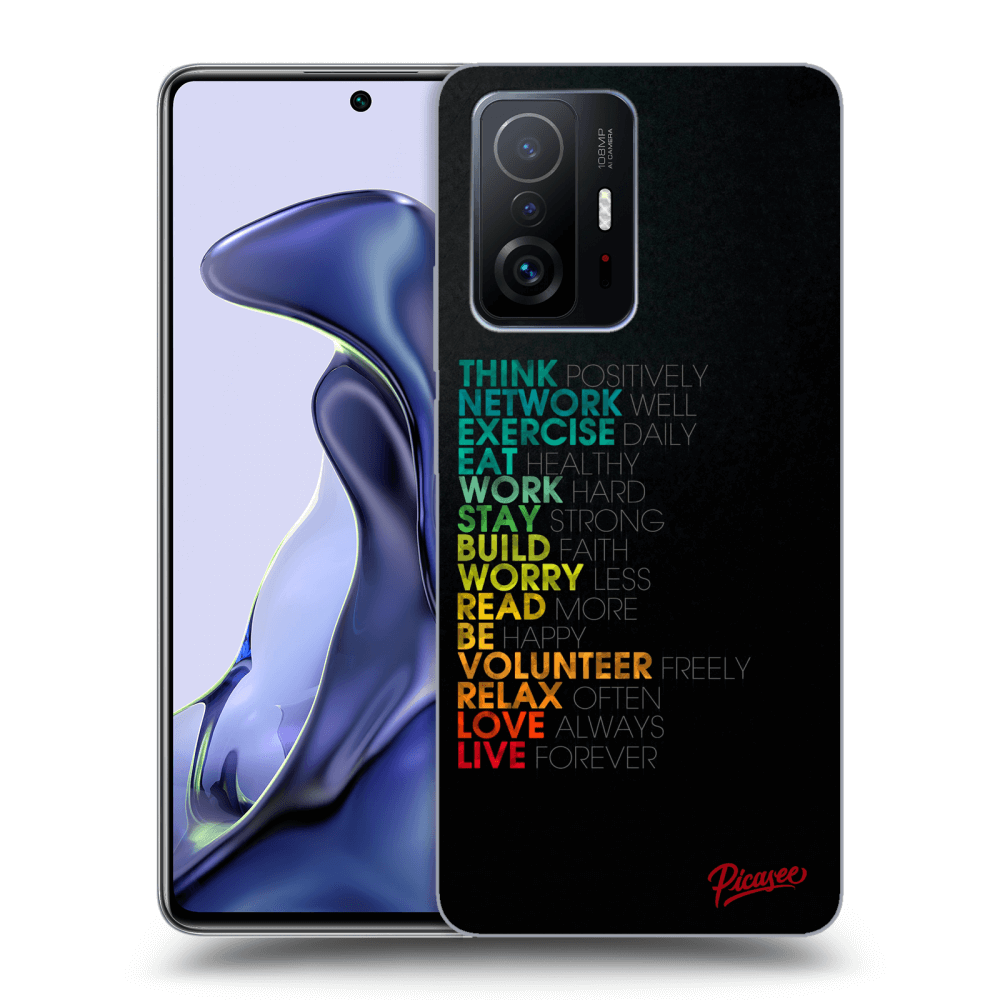 Xiaomi 11T Hülle - Schwarzes Silikon - Motto Life