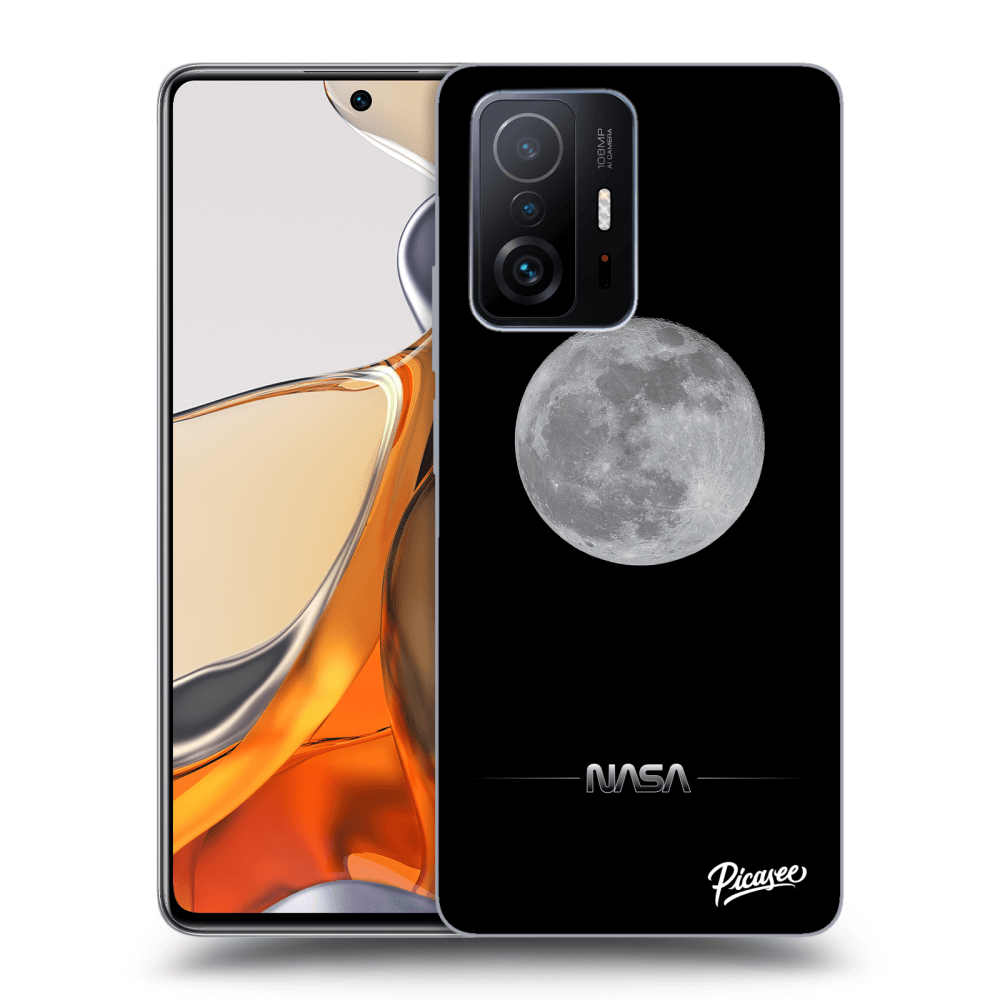 Xiaomi 11T Pro Hülle - Schwarzes Silikon - Moon Minimal