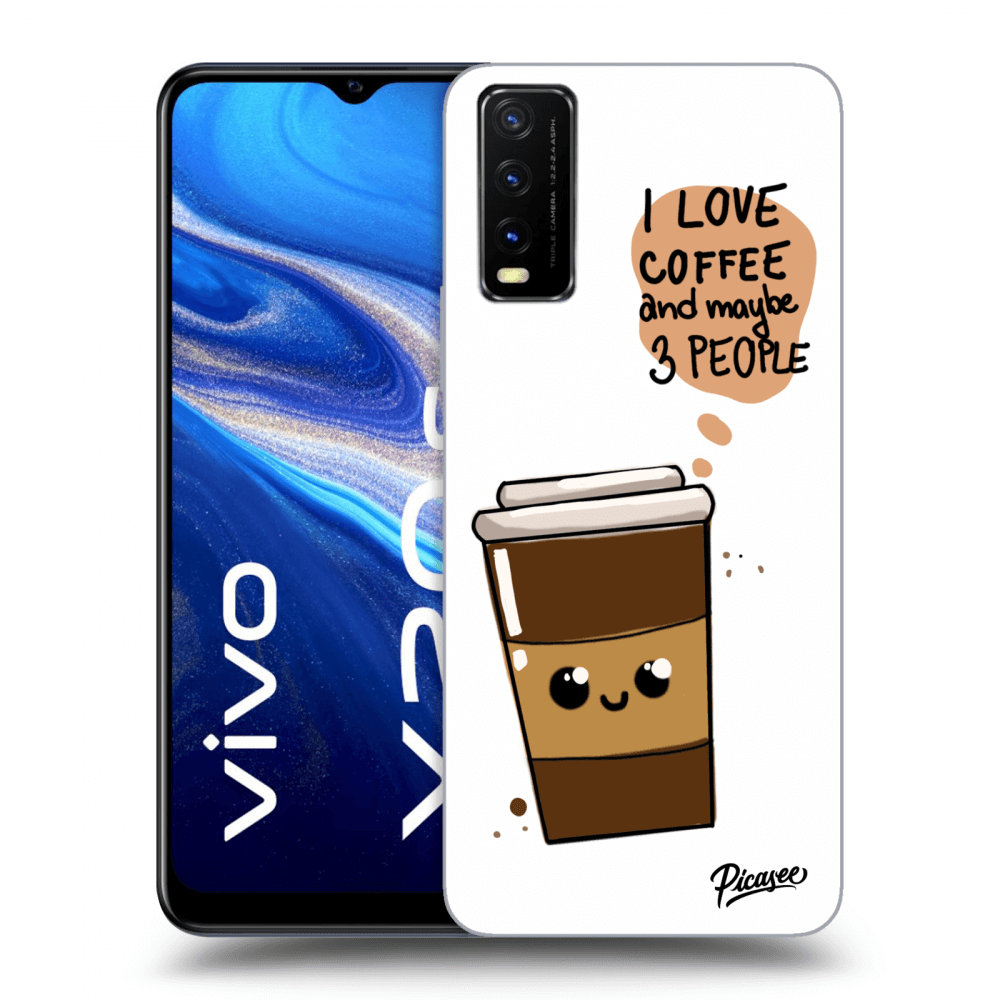 Vivo Y20s Hülle - Transparentes Silikon - Cute Coffee